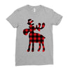 lumberjack reindeer Ladies Fitted T-Shirt