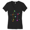 libra rainbow sign Women's V-Neck T-Shirt