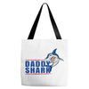 Daddy Shark Tote Bags