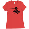 military attach helicopter gunship Ladies Fitted T-Shirt
