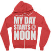 my day starts at noon Zipper Hoodie
