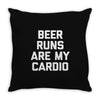 beer run cardio Throw Pillow