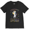 Unicorns are born in September V-Neck Tee