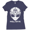 alien believe Ladies Fitted T-Shirt