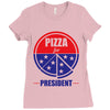 pizza for prez Ladies Fitted T-Shirt