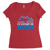 i'd rather be skiing Women's Triblend Scoop T-shirt