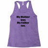 raised by mom Racerback Tank