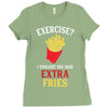 Exercise Extra Fries Ladies Fitted T-Shirt