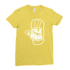 talk to the hand Ladies Fitted T-Shirt
