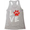 love dog paw Racerback Tank