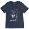 pregnant rex white and red color V-Neck Tee