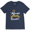 kings are born in november V-Neck Tee