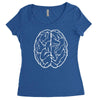 funny male brain ideal birthday gift or present Women's Triblend Scoop T-shirt