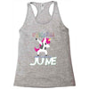 unicorns are born in june Racerback Tank