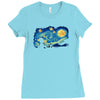 super starry night Ladies Fitted T-Shirt