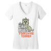 This Girl Loves Yorkshire Terriers Women's V-Neck T-Shirt