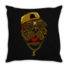 dog hip hop style Throw Pillow