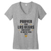 Prayer for Las Vegas, Our Heart Is With You 2017 Women's V-Neck T-Shirt