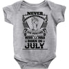 Never Underestimate Dog Rescuer Who Was Born July Baby Onesie