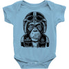 monkey in the motorcycle Baby Onesie