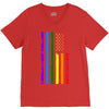 rainbow american flag V-Neck Tee