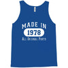 40th birthday gifts made 1978 all original parts Tank Top