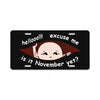 November Peeking Out Asian Baby Boy License Plate