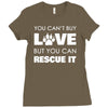 rescue love Ladies Fitted T-Shirt