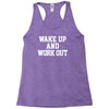 wake up work out Racerback Tank
