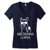 no drama llama Women's V-Neck T-Shirt