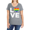 lgbt love Ladies Curvy T-Shirt