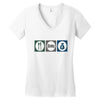 eat sleep money Women's V-Neck T-Shirt