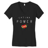 latina power with cute heart Women's V-Neck T-Shirt