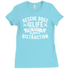 rescue dogs are my life dog rescue Ladies Fitted T-Shirt