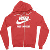 weed   just smoke it   mens funny Zipper Hoodie