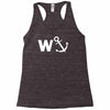 w anchor funny pub joke Racerback Tank