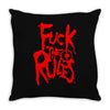 arch enemy fuck the rules Throw Pillow