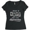 made in 1977 and still awesome Women's Triblend Scoop T-shirt