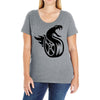 fangs dragon Ladies Curvy T-Shirt