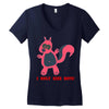i only kiss boys Women's V-Neck T-Shirt