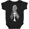 fallen soldier ribbon never forget military Baby Bodysuit
