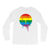 rainbow colored stripes dot running splashes Long Sleeve Shirts