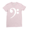 bass cleff funny Ladies Fitted T-Shirt