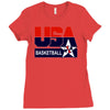 usa basketball logo Ladies Fitted T-Shirt