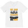 My Son Is Super Awesome His Mom V-Neck Tee