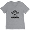 The Best Father Was Born In November V-Neck Tee