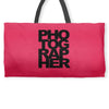 photographer camera photography modern text photos scrapbook geek t sh Weekender Totes