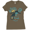 wake up and drink a coffee Ladies Fitted T-Shirt