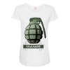 hand grenade military army Maternity Scoop Neck T-shirt