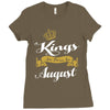 kings are born in august Ladies Fitted T-Shirt
